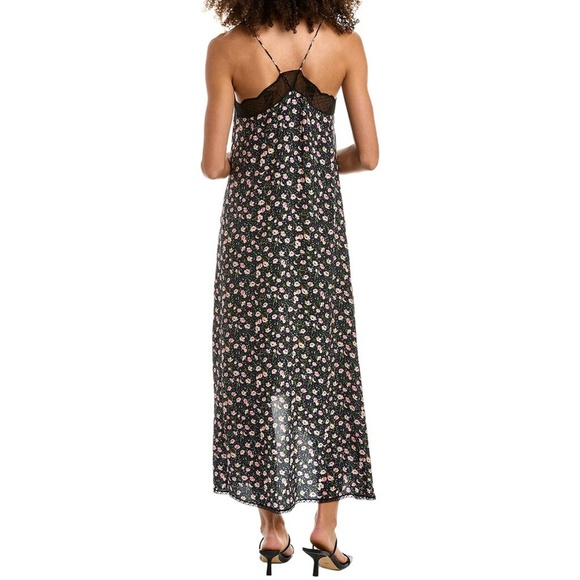 Zadig & Voltaire Risty Floral Anemone Slip Dress with Lace Trims Large - Picture 2 of 14